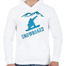 PRINTFASHION snowboard  - Férfi kapucnis pulóver - Fehér
