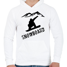 PRINTFASHION snowboard  - Férfi kapucnis pulóver - Fehér