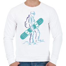 PRINTFASHION Snowboard - Férfi pulóver - Fehér