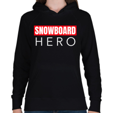 PRINTFASHION SNOWBOARD HERO - Női kapucnis pulóver - Fekete
