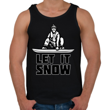 PRINTFASHION SNOWBOARD LET IT SNOW - Férfi atléta - Fekete atléta, trikó