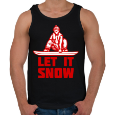 PRINTFASHION SNOWBOARD LET IT SNOW - Férfi atléta - Fekete atléta, trikó