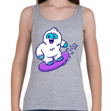 PRINTFASHION Snowboard yeti - Női atléta - Sport szürke női trikó