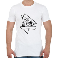PRINTFASHION Snowboarder - Férfi póló - Fehér