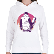 PRINTFASHION Snowboardos - Női kapucnis pulóver - Fehér