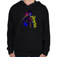 PRINTFASHION Snowfall - Gyerek kapucnis pulóver - Fekete gyerek pulóver, kardigán