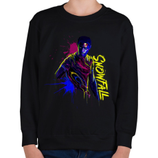 PRINTFASHION Snowfall - Gyerek pulóver - Fekete