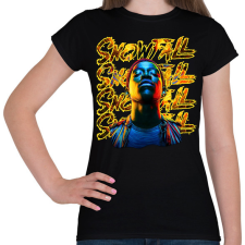 PRINTFASHION Snowfall - Női póló - Fekete női póló