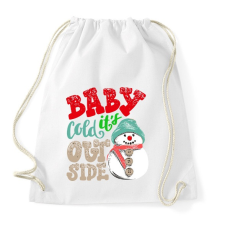 PRINTFASHION So cold - Sportzsák, Tornazsák - Fehér tornazsák