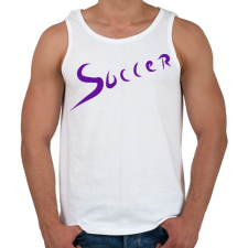 PRINTFASHION Soccer - Férfi atléta - Fehér atléta, trikó