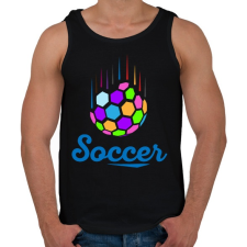 PRINTFASHION Soccer - Férfi atléta - Fekete atléta, trikó