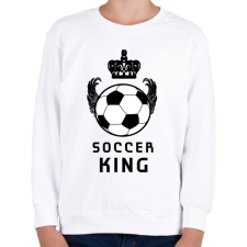 PRINTFASHION SOCCER KING - Gyerek pulóver - Fehér gyerek pulóver, kardigán