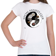 PRINTFASHION Social Anxiety Club - Női póló - Fehér
