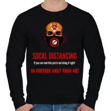 PRINTFASHION social distancing - Férfi pulóver - Fekete férfi pulóver, kardigán