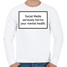 PRINTFASHION Social Media - Mental health - Férfi pulóver - Fehér férfi pulóver, kardigán