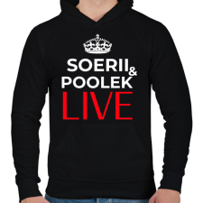 PRINTFASHION SOERII AND POOLEK LIVE - Férfi kapucnis pulóver - Fekete férfi pulóver, kardigán