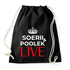 PRINTFASHION SOERII AND POOLEK LIVE - Sportzsák, Tornazsák - Fekete tornazsák