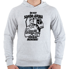 PRINTFASHION Sofőr Apuka - Férfi kapucnis pulóver - Sport szürke férfi pulóver, kardigán