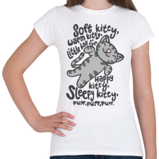 PRINTFASHION Soft kitty The Big bang theory _Rajztábla 1 - Női póló - Fehér női póló