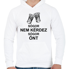 PRINTFASHION Sógor nem kérdez sógor önt - Férfi kapucnis pulóver - Fehér