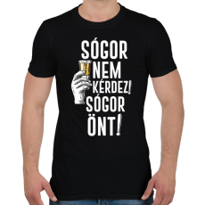 PRINTFASHION Sógor nem kérdez sógor önt - Férfi póló - Fekete