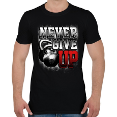 PRINTFASHION Soha ne add fel - Férfi póló - Fekete