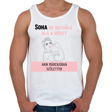 PRINTFASHION Soha ne becsüld alá a nőket akik - Férfi atléta - Fehér