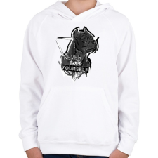 PRINTFASHION soha ne veszítsd el önmagad - Gyerek kapucnis pulóver - Fehér gyerek pulóver, kardigán