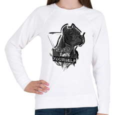 PRINTFASHION soha ne veszítsd el önmagad - Női pulóver - Fehér