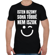 PRINTFASHION SOHA TÖBBÉ NEM ISZOK - Férfi póló - Fekete férfi póló