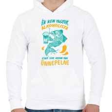 PRINTFASHION Sok okom van ünnepelni - Férfi kapucnis pulóver - Fehér