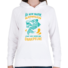 PRINTFASHION Sok okom van ünnepelni - Női kapucnis pulóver - Fehér női pulóver, kardigán