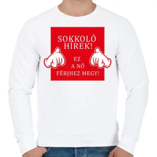 PRINTFASHION Sokkoló hírek!  - Férfi pulóver - Fehér férfi pulóver, kardigán