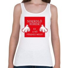 PRINTFASHION Sokkoló hírek!  - Női atléta - Fehér