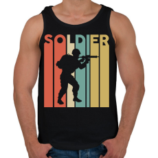 PRINTFASHION Soldier (colorful) - Férfi atléta - Fekete