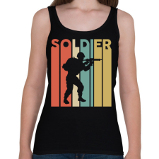 PRINTFASHION Soldier (colorful) - Női atléta - Fekete női trikó