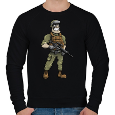 PRINTFASHION Soldier - Férfi pulóver - Fekete férfi pulóver, kardigán