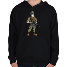 PRINTFASHION Soldier - Gyerek kapucnis pulóver - Fekete