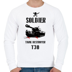 PRINTFASHION SOLDIER-T30 - Férfi pulóver - Fehér