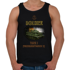 PRINTFASHION SOLDIER-TIGER1 - Férfi atléta - Fekete atléta, trikó