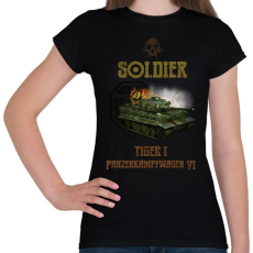 PRINTFASHION SOLDIER-TIGER1 - Női póló - Fekete
