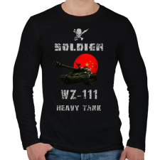 PRINTFASHION SOLDIER-WZ111 - Férfi hosszú ujjú póló - Fekete férfi póló