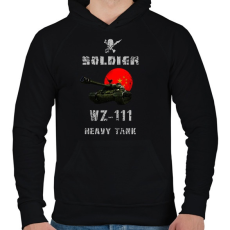PRINTFASHION SOLDIER-WZ111 - Férfi kapucnis pulóver - Fekete