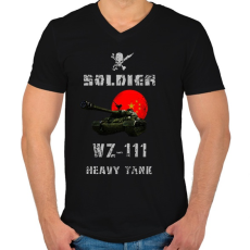 PRINTFASHION SOLDIER-WZ111 - Férfi V-nyakú póló - Fekete