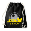 PRINTFASHION Solo I know - Sportzsák, Tornazsák - Fekete