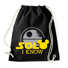 PRINTFASHION Solo I know - Sportzsák, Tornazsák - Fekete tornazsák