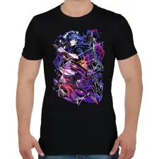 PRINTFASHION Solo Leveling Anime - Férfi póló - Fekete férfi póló