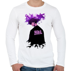PRINTFASHION SOLO LEVELING - Férfi hosszú ujjú póló - Fehér