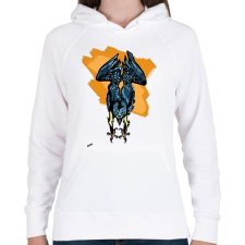 PRINTFASHION Sólyom támadásban - Női kapucnis pulóver - Fehér női pulóver, kardigán