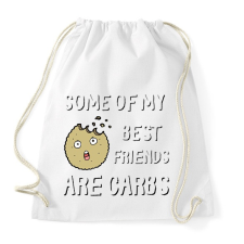 PRINTFASHION Some of my best friends are carbs - Sportzsák, Tornazsák - Fehér tornazsák